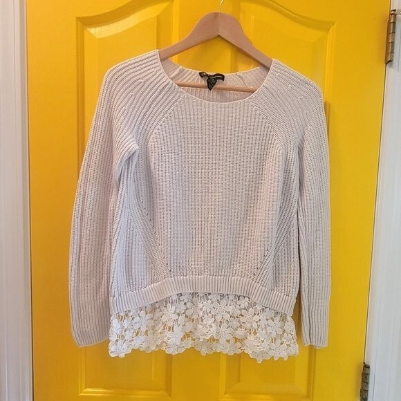 INC Ladies Sweater with Lace - Picture 2 of 12
